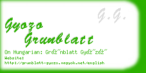 gyozo grunblatt business card